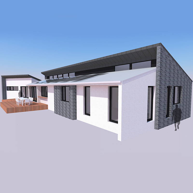 Sustainable House Architectural Render